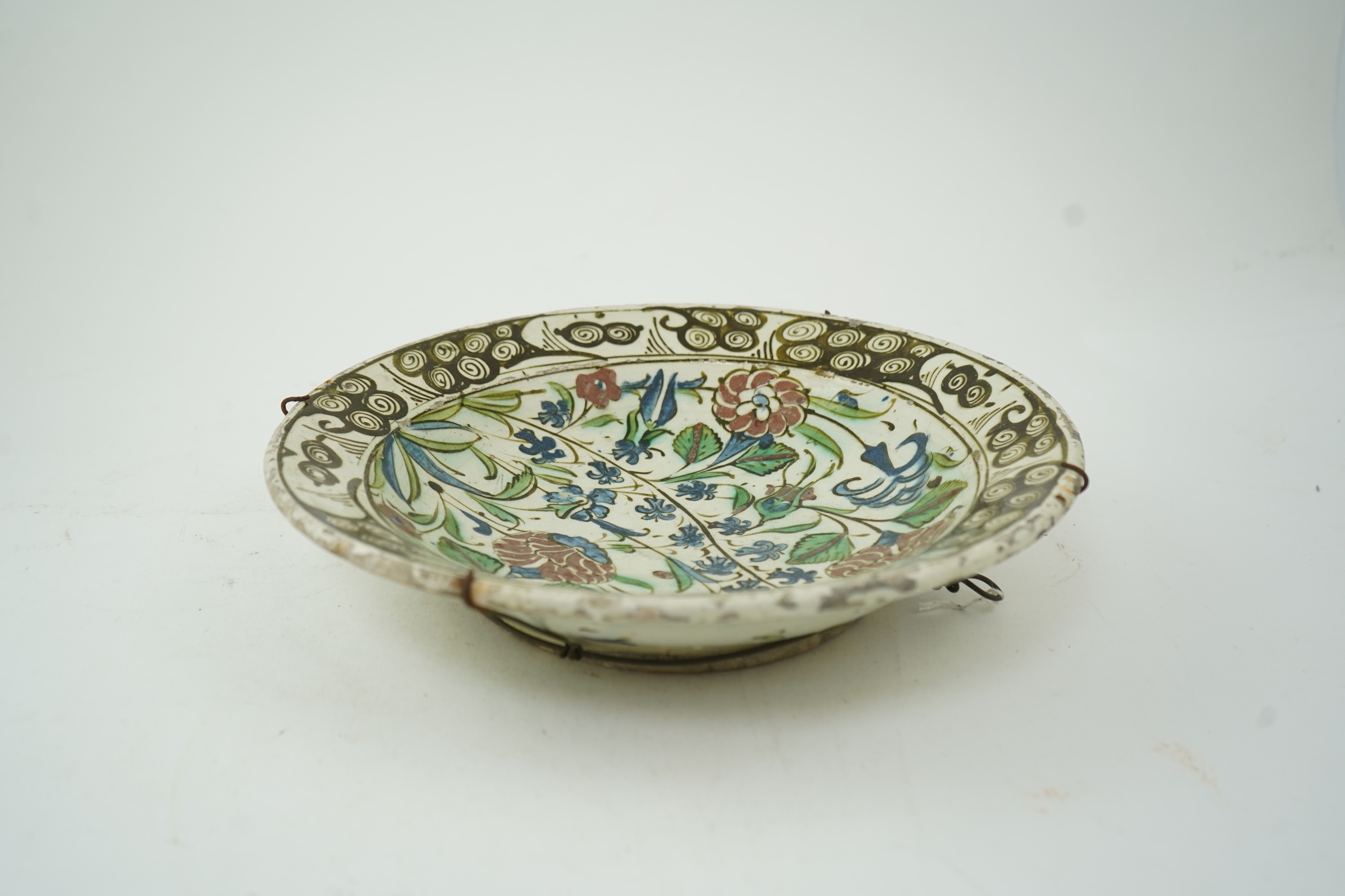 A collection of Indian brass and metalware to include a pierced casket box and Bidriware vases, largest 33cm high